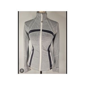 RARE lululemon athletica define jacket heathered Coal wee stripe size 2